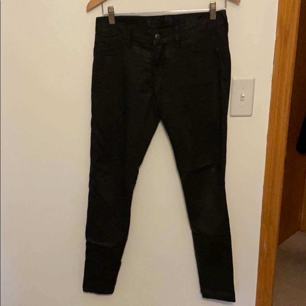 Black skinny Jean with faux leather blend